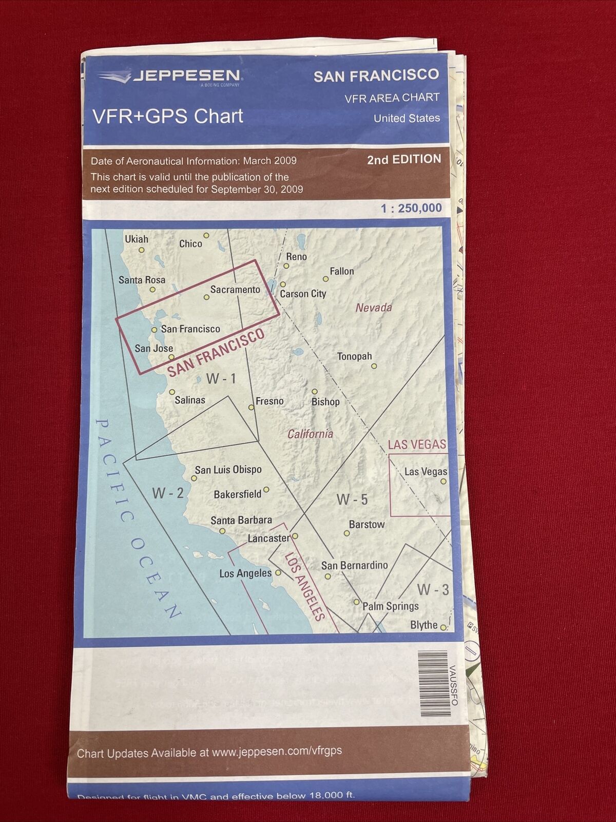 2009 Jeppesen SAN FRANCISCO VFR-GPS Aeronautical Map Chart, 2nd Edition