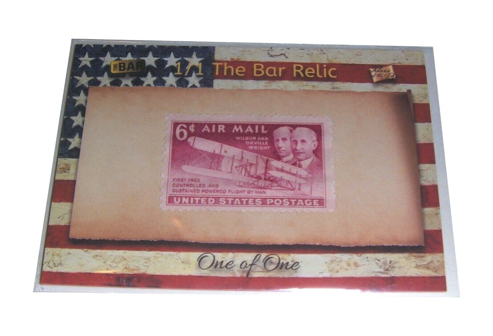 The Bar Pieces Of The Past 2018 the WRIGHT BROTHERS Relic Stamp Card 1/1