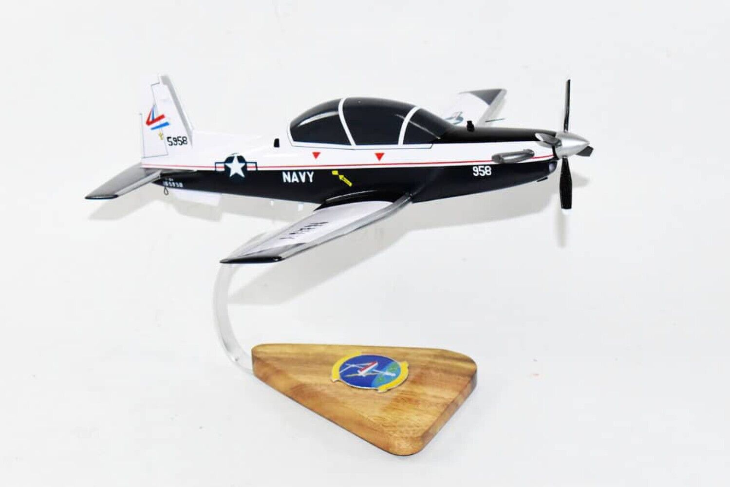 Beechcraft® T-6b Texan II, VX-20, 1/33 Mahogany Scale Model