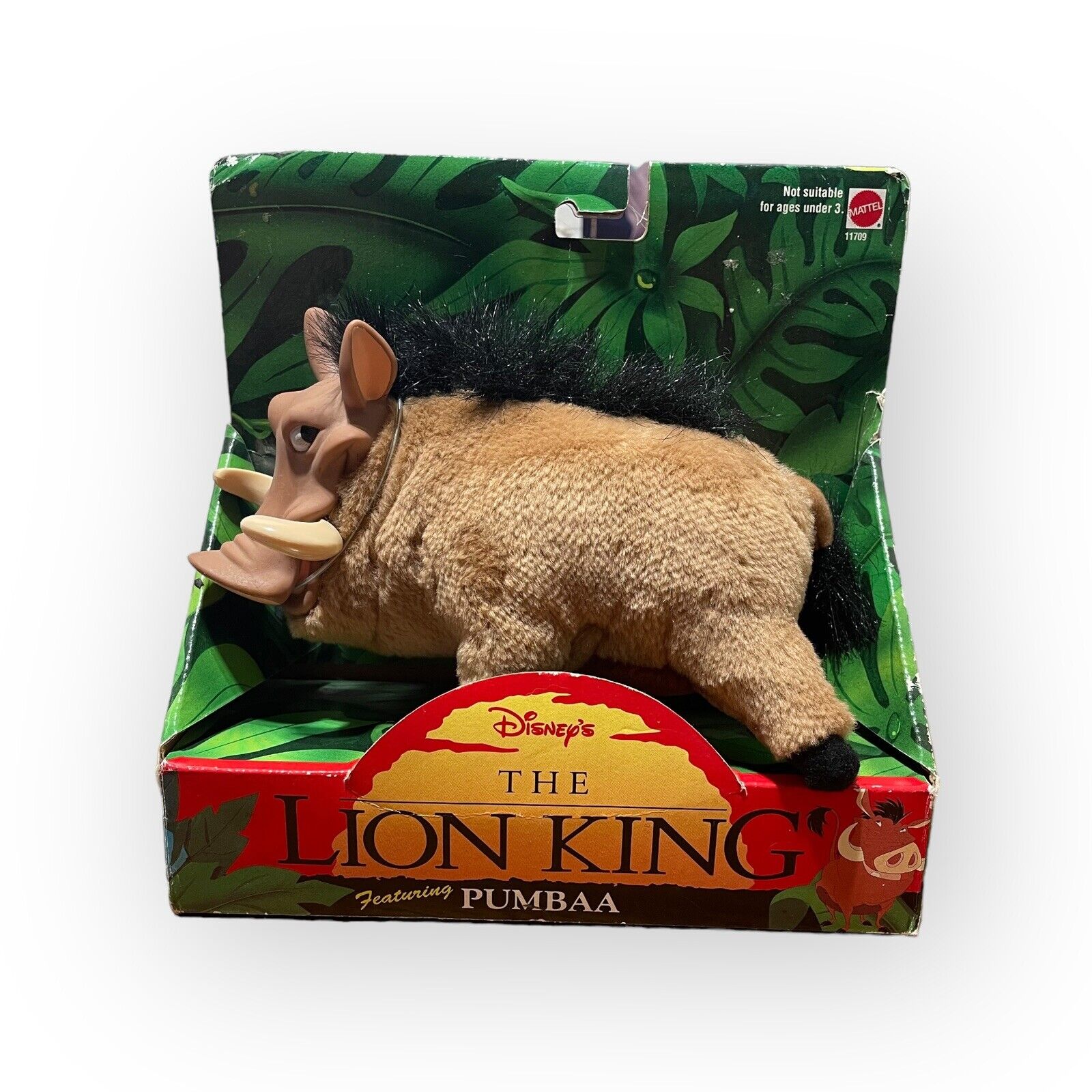 Vintage The Lion King PUMBAA Plush Toy DISNEY Mattel Vintage 1994