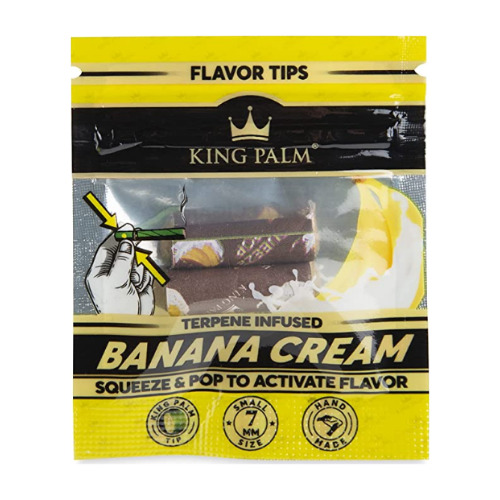 King Palm | Flavored Filter Tips | Banana Cream | 50 Pack X 2 = 100 Rolling Tips