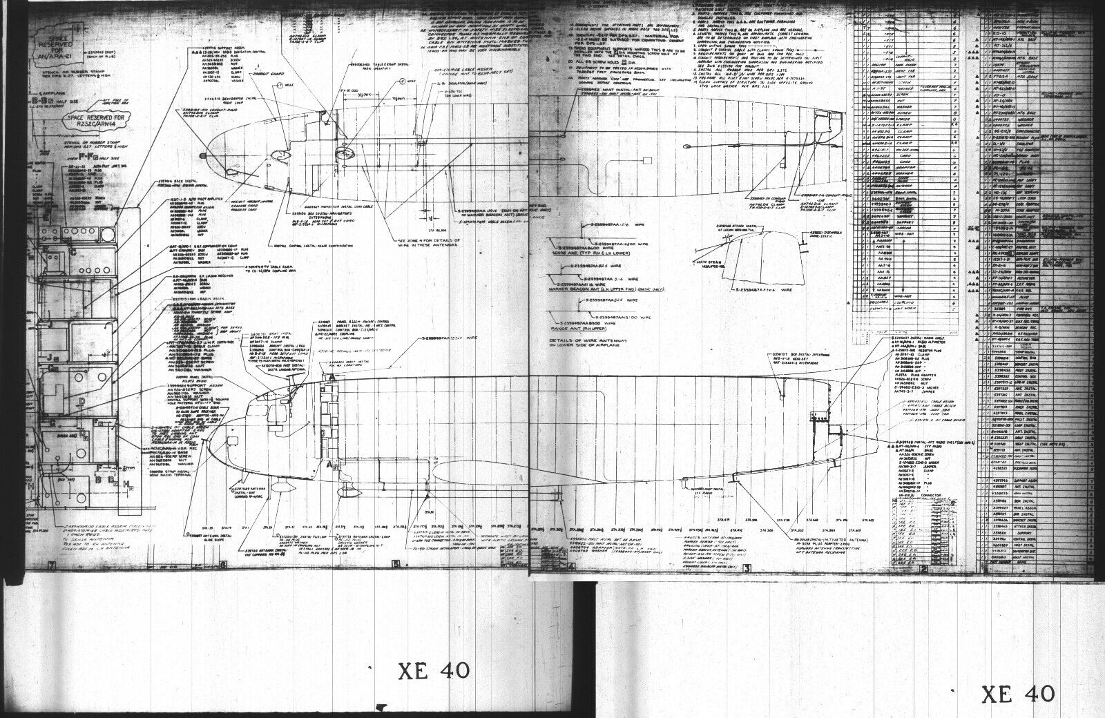 Douglas C-47 S DC-3 R4D-8 R4D Skytrain Dakota Blueprint Plan drawings XL set