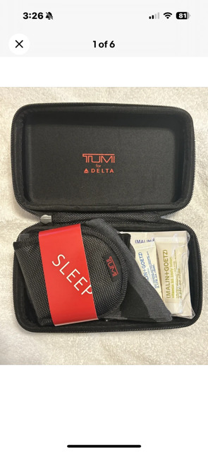 New Tumi Delta One Hard Case Amenity Travel Kit Black nylon Fast 