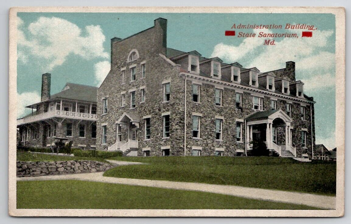 Sabillasville MD State Sanatorium Administration Building Postcard H21