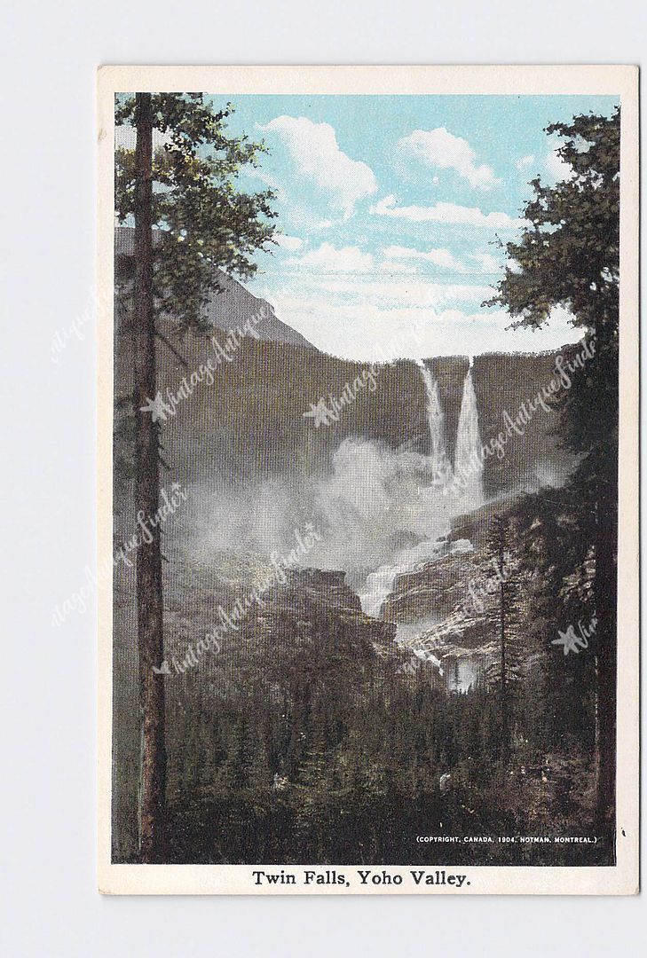 PPC Postcard Canada British Columbia Twin Falls Yoho Valley