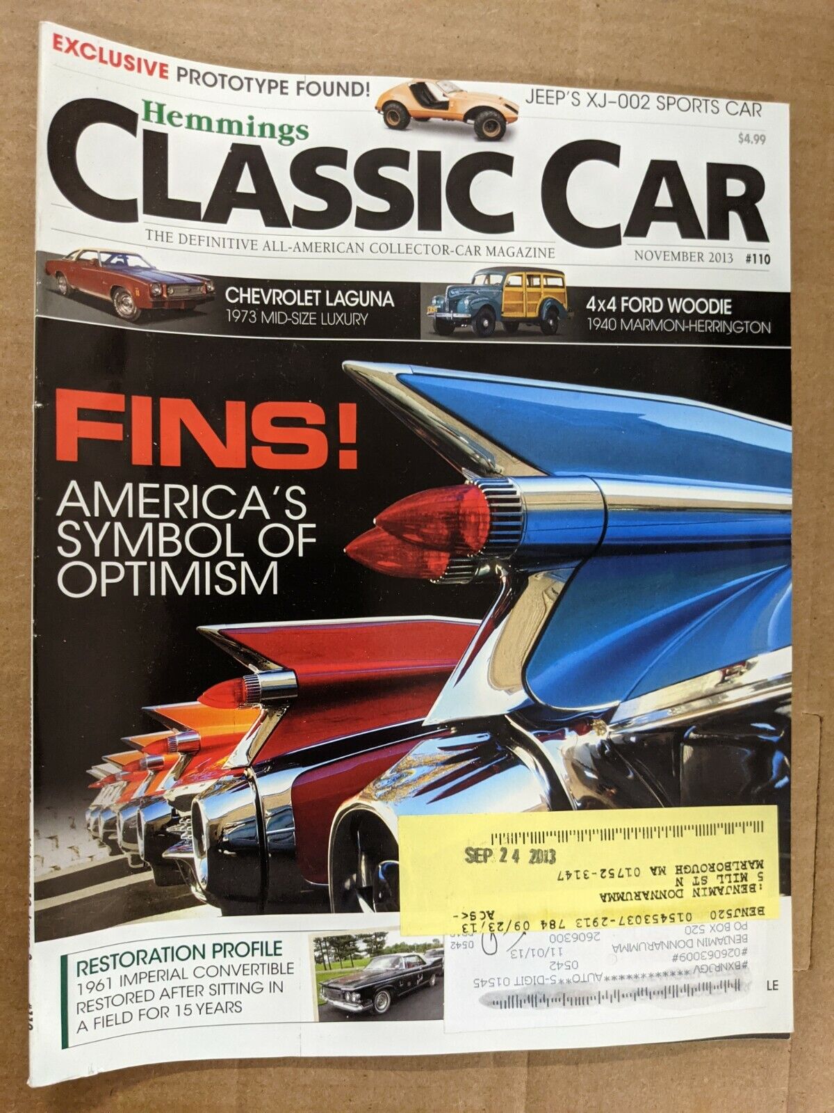 Hemmings Classic Car Magazine November 2013  Fins M400 