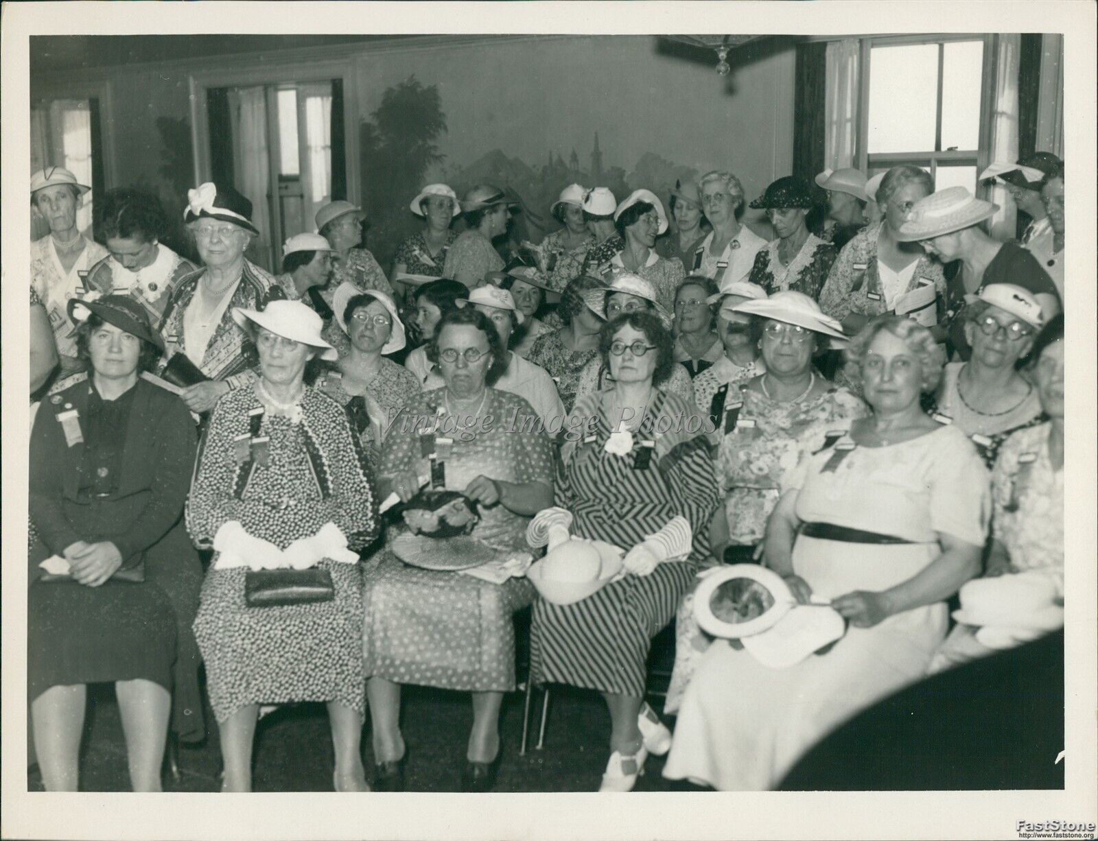 1936 Some Of The Hostesses Assiting At Townsend Pension Meetings Event 7X9 Photo