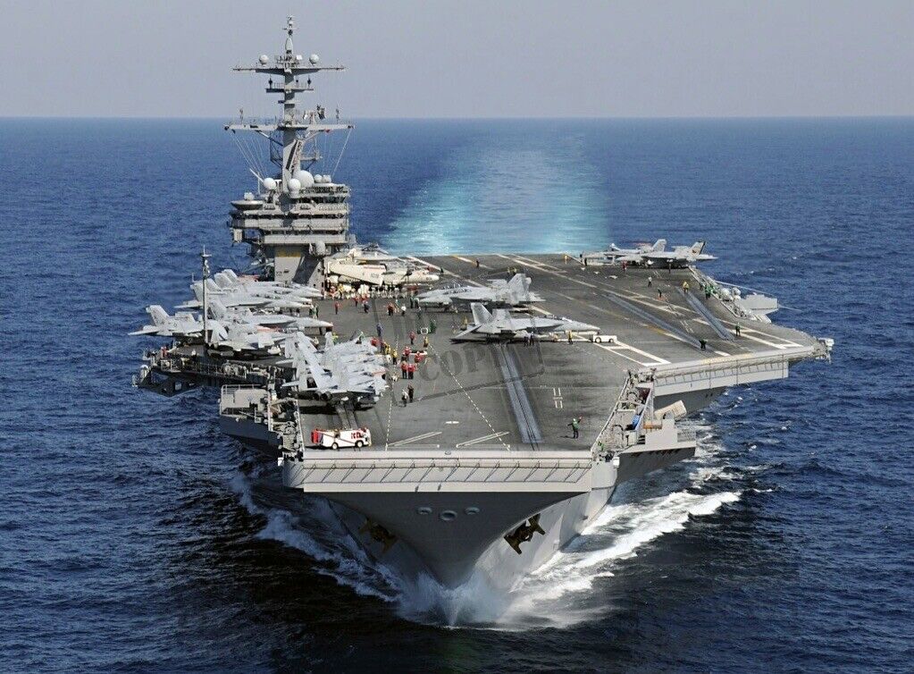 US NAVY USN aircraft carrier USS George H.W. Bush (CVN 77) 12X18 AC2 PHOTOGRAPH