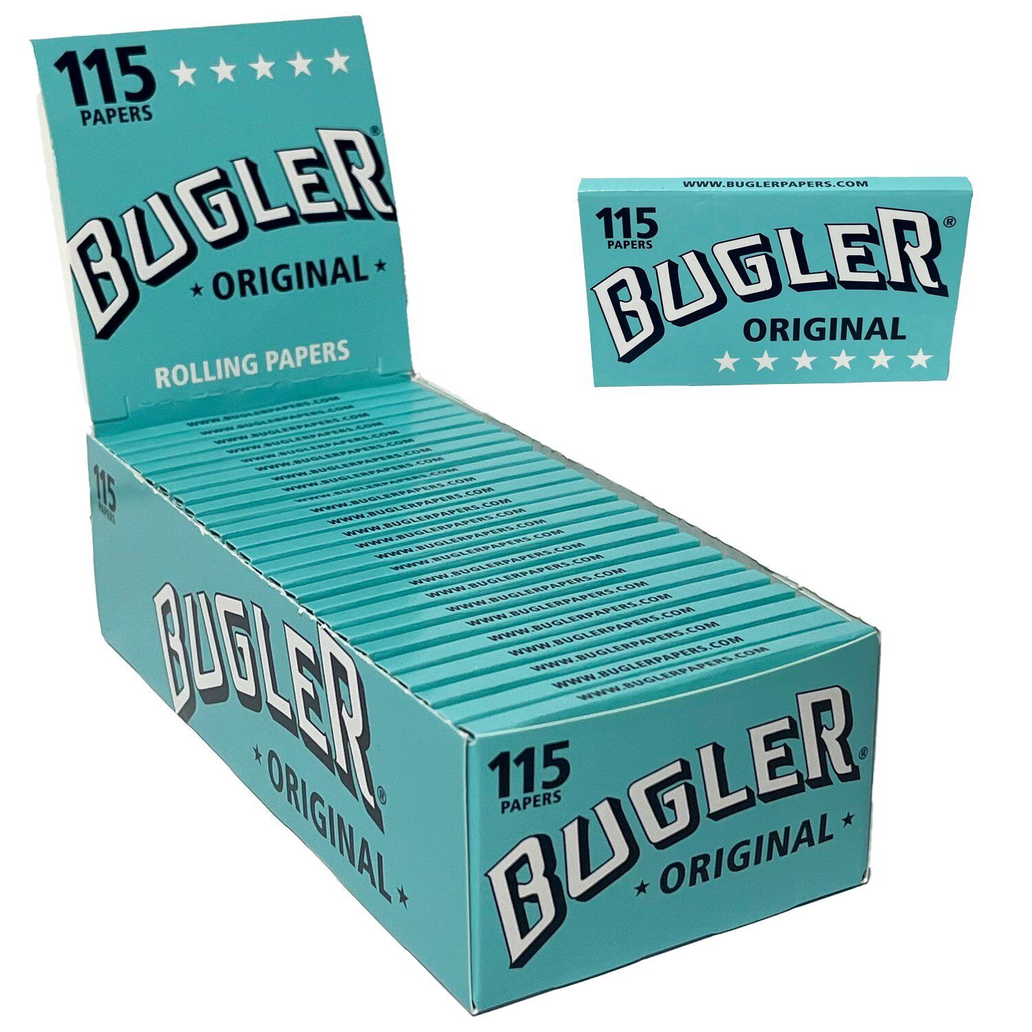 Bugler Rolling Papers SW 115 Leaves / Book Box of Pack 24