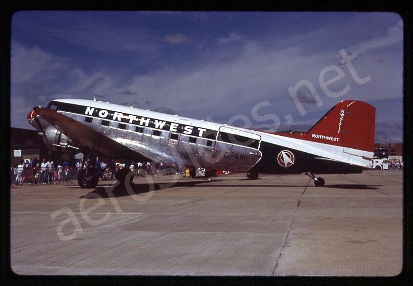 Air Atlantique/Northwest Douglas DC-3C G-AMPY Aug 86 Kodachrome Slide/Dia A3