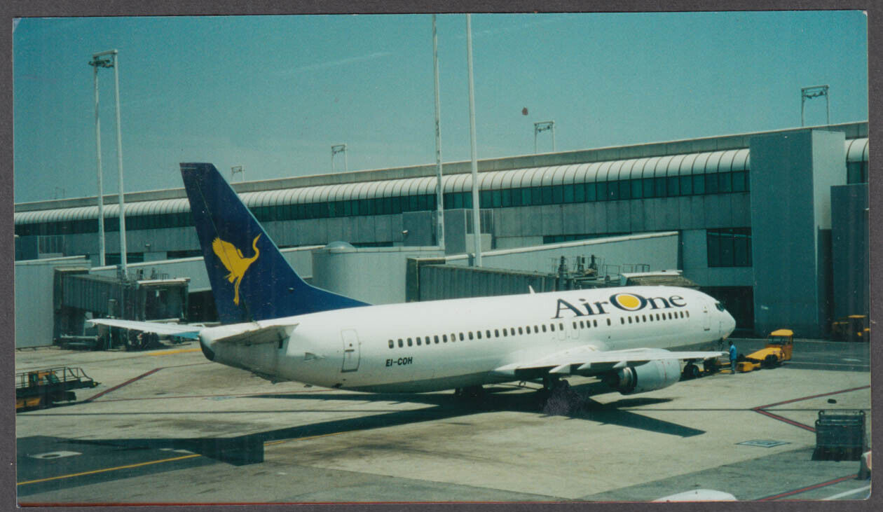 AirOne airlines Boeing 737-400 at terminal amateur photo 2000 Air One