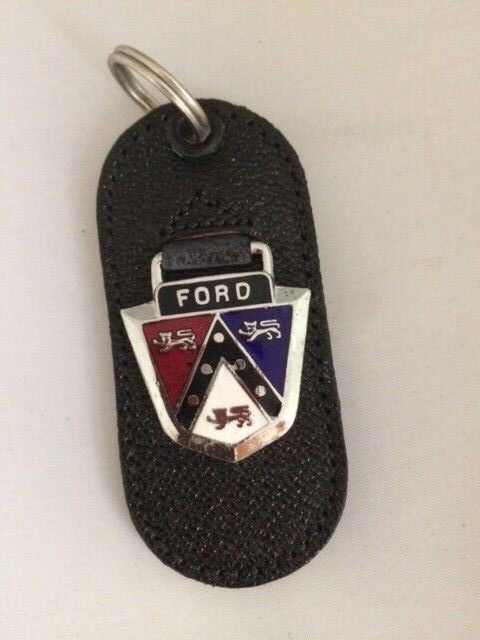 Vintage Leather Key Ring Key Fob Ford, Old Emblem CRAFTSMAN New Old Stock