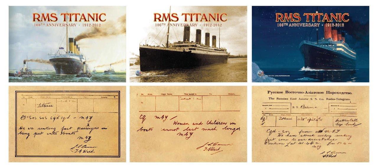 2012 RMS TITANIC * 100th Anniversary * 3 Jumbo Card Set 3.5\