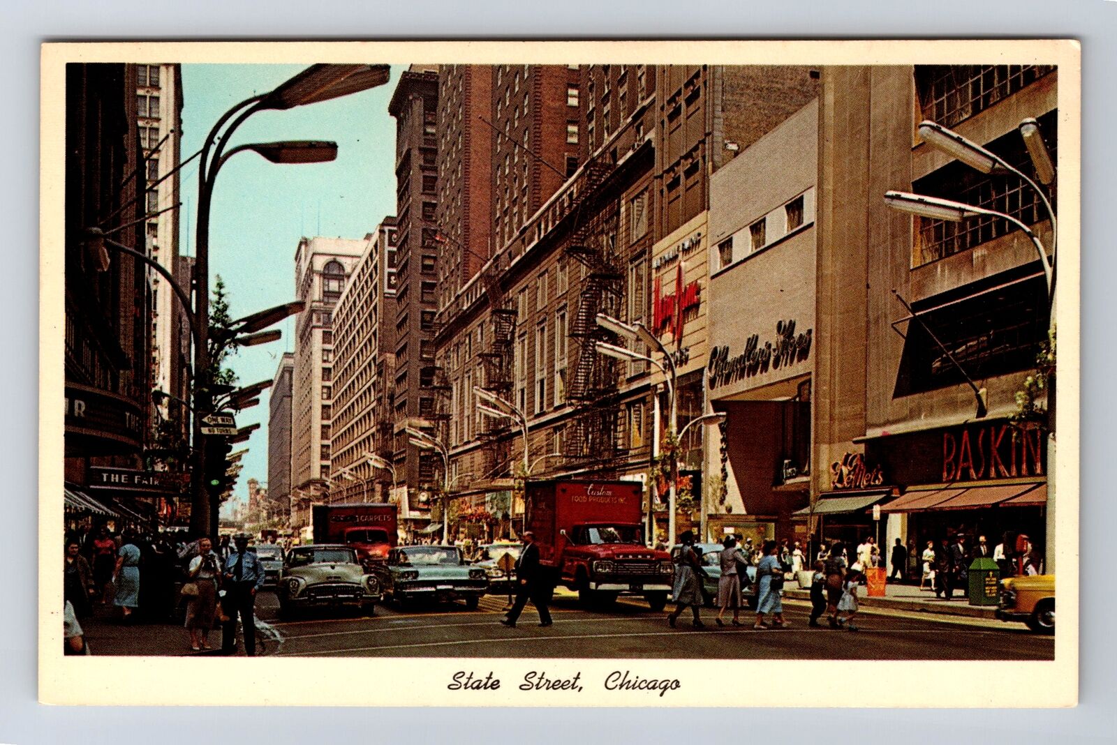 Chicago IL-Illinois, State Street, Advertisement, Antique, Vintage Postcard