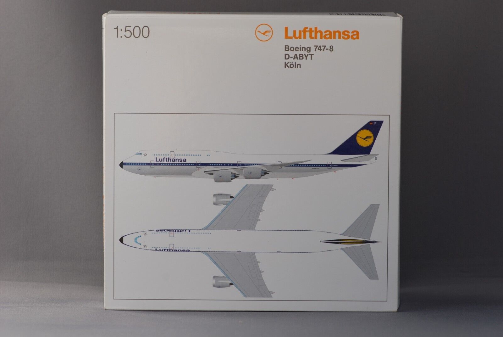 Lufthansa B747-8 retro livery, Herpa Wings 527743, 1:500, D-ABYT Köln