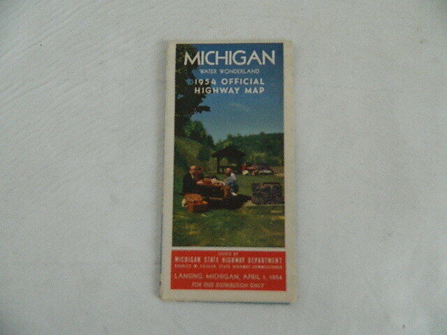 1954 Official Highway Map of Michigan – Unused Condition