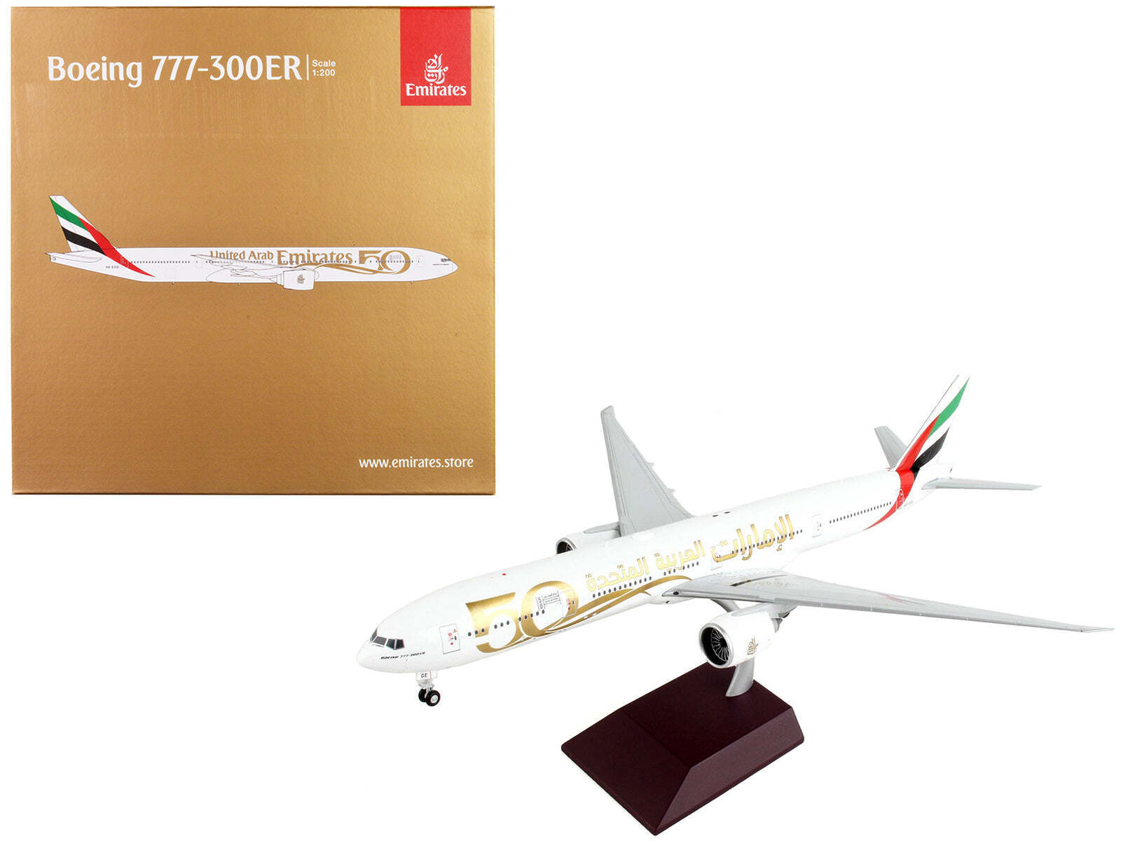 Boeing 777-300ER Commercial Emirates Airlines - 1/200 Diecast Model Airplane