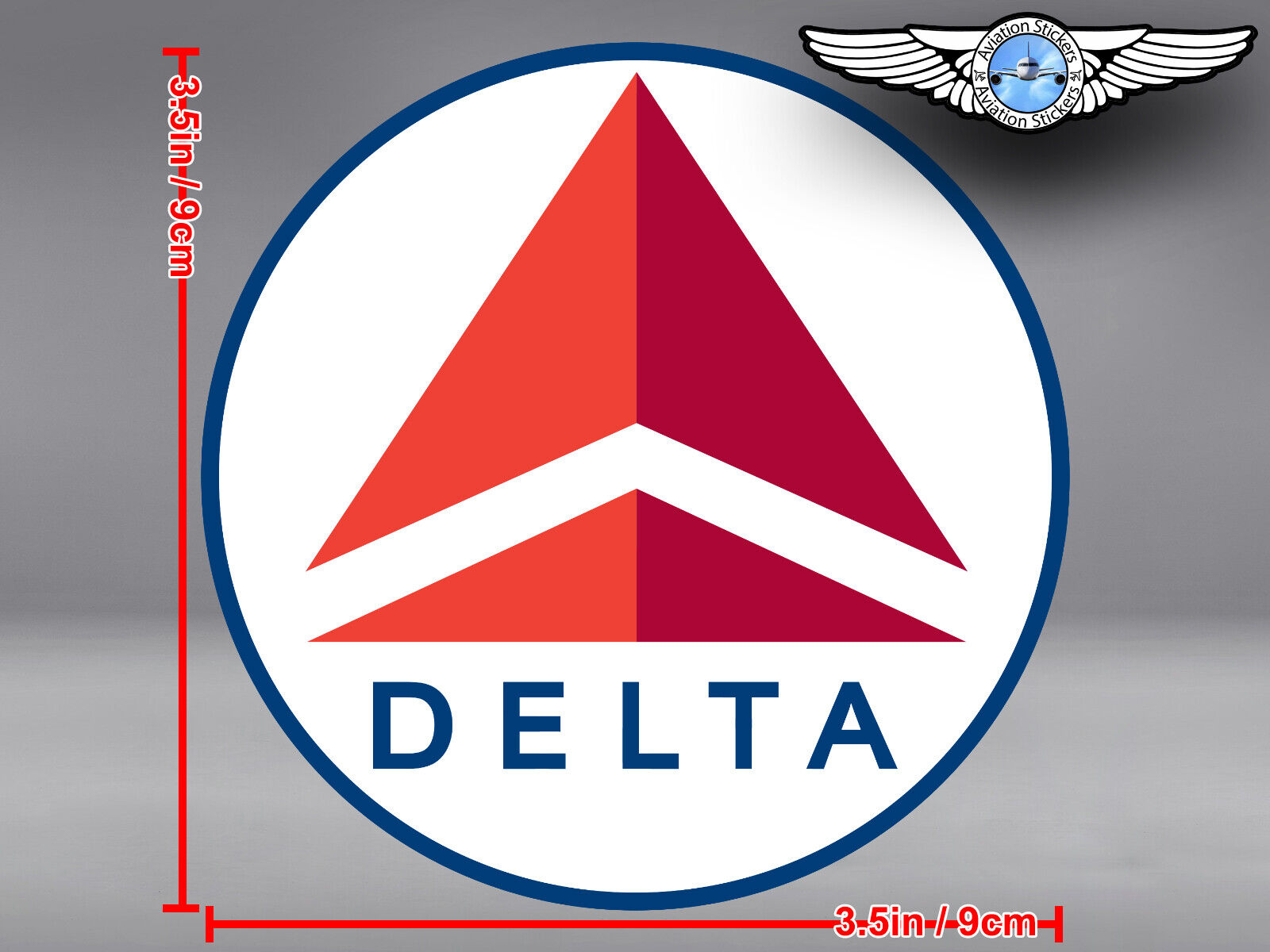 DELTA AIR LINES AIRLINES NEW ROUND LOGO DECAL / STICKER