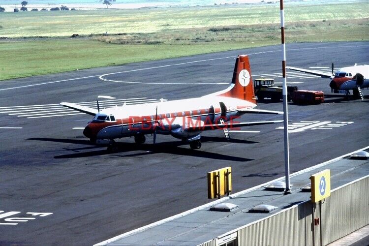 PHOTO  G-BEBA HS748 SERIES2 DAN AIR PARKED AT NEWCASTLE AIRPORT 19-08-1978 SCANN