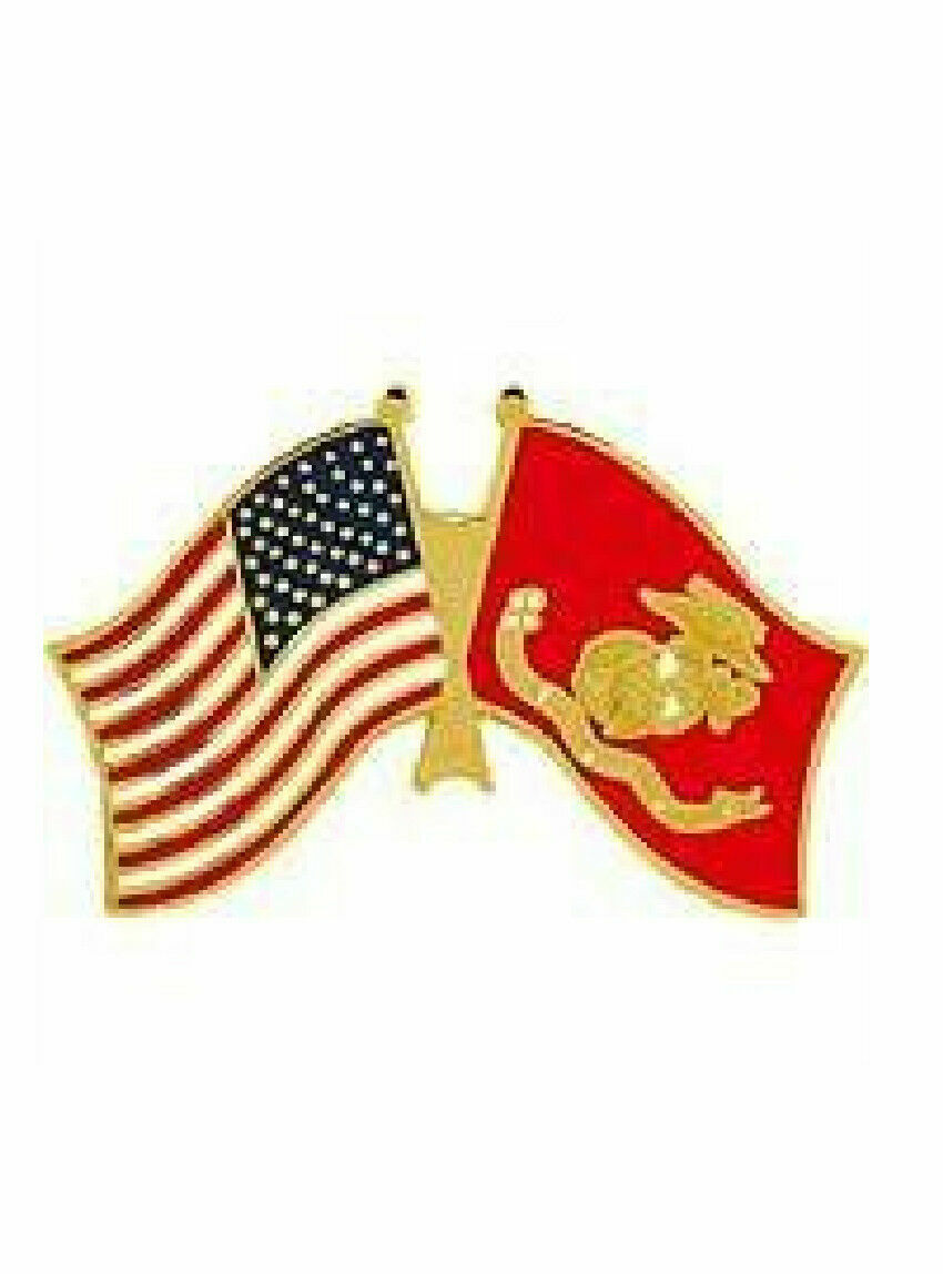 USMC Licensed Marines USA Flag Hat or Lapel Pin (LICENSED PRODUCT)