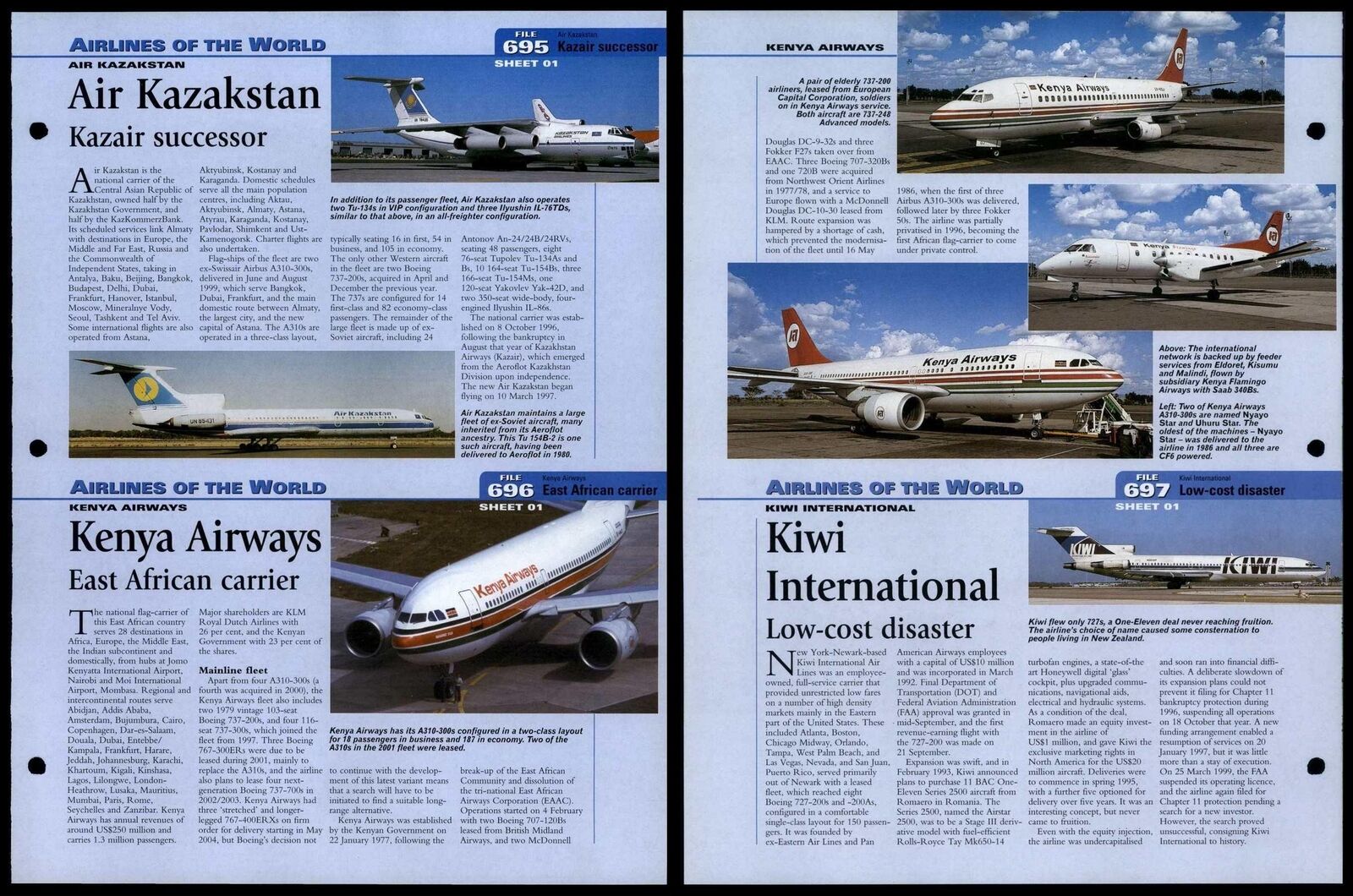 Air Kazakstan - Kiwi Int. - Airlines #695-7 World Aircraft Information Page