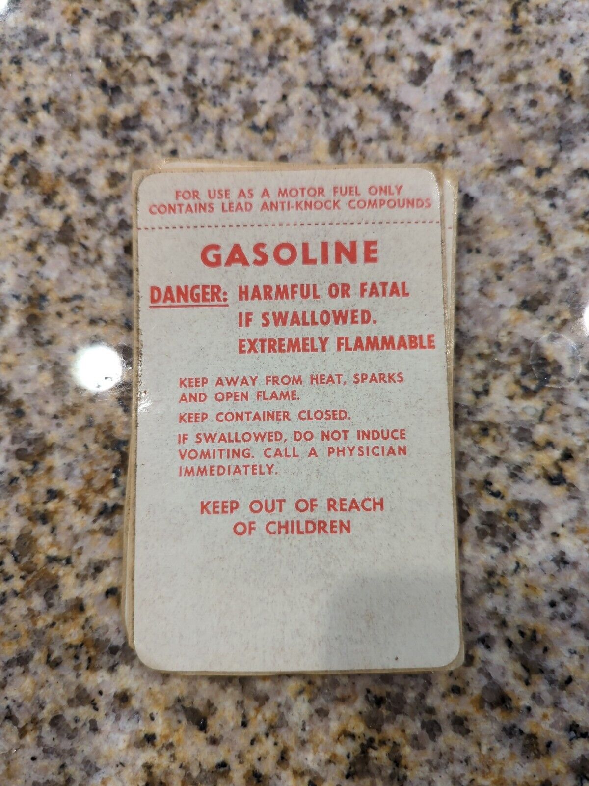Vintage  Fuel Racing Dump Gas Can Danger Sticker Decal