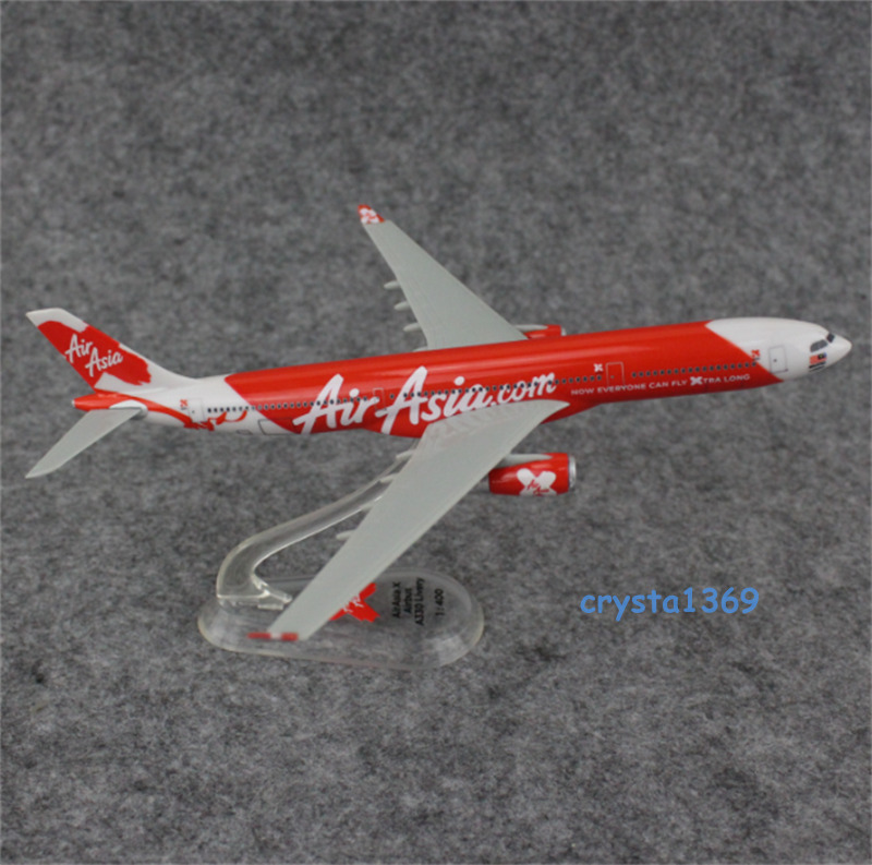 AIR ASIA Business Jet A330-300 1:400 Red Aircraft Display Model Collection Gift