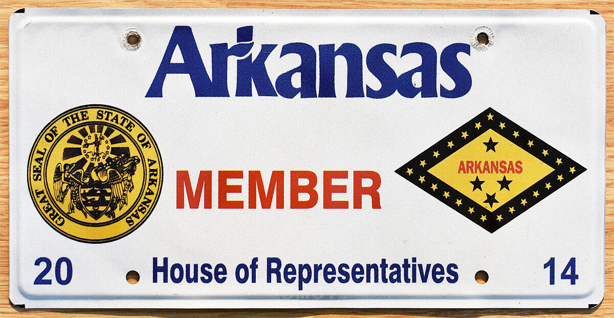 2014 Arkansas Member of the House of Representatives license plate