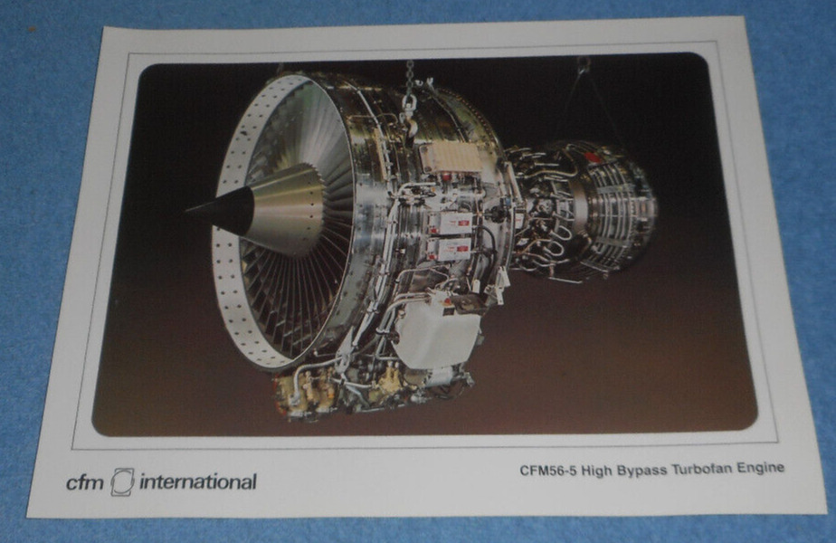1984 General Electric CFM CFM56-5 High Bypass Turbofan Engine Product Info Card