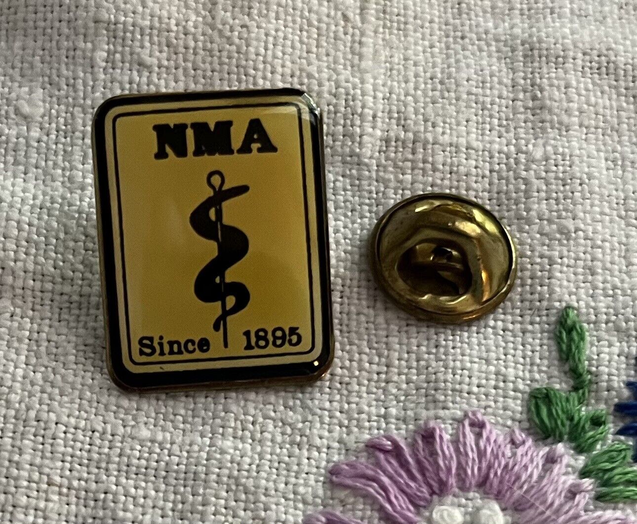 Vintage NMA Since 1895 Enamel Lapel Pin National Medical Association RARE