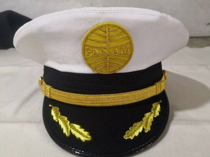 Pan Am captains pilot hat with hand embroided logo