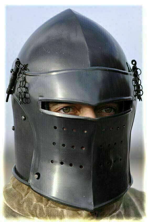 Medieval Helmet engraved new Handmade Barbuda Black Armor handmade designer gift