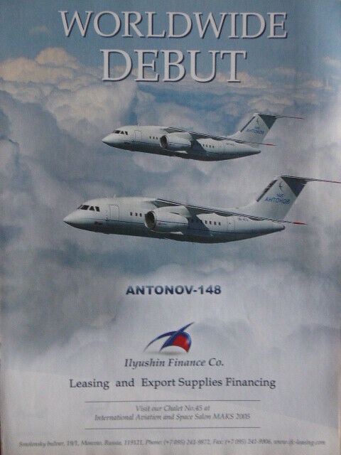 8/2005 PUB ILYUSHIN FINANCE ANTONOV AN-148 REGIONAL AIRLINER UR-NTA UR-NTB AD