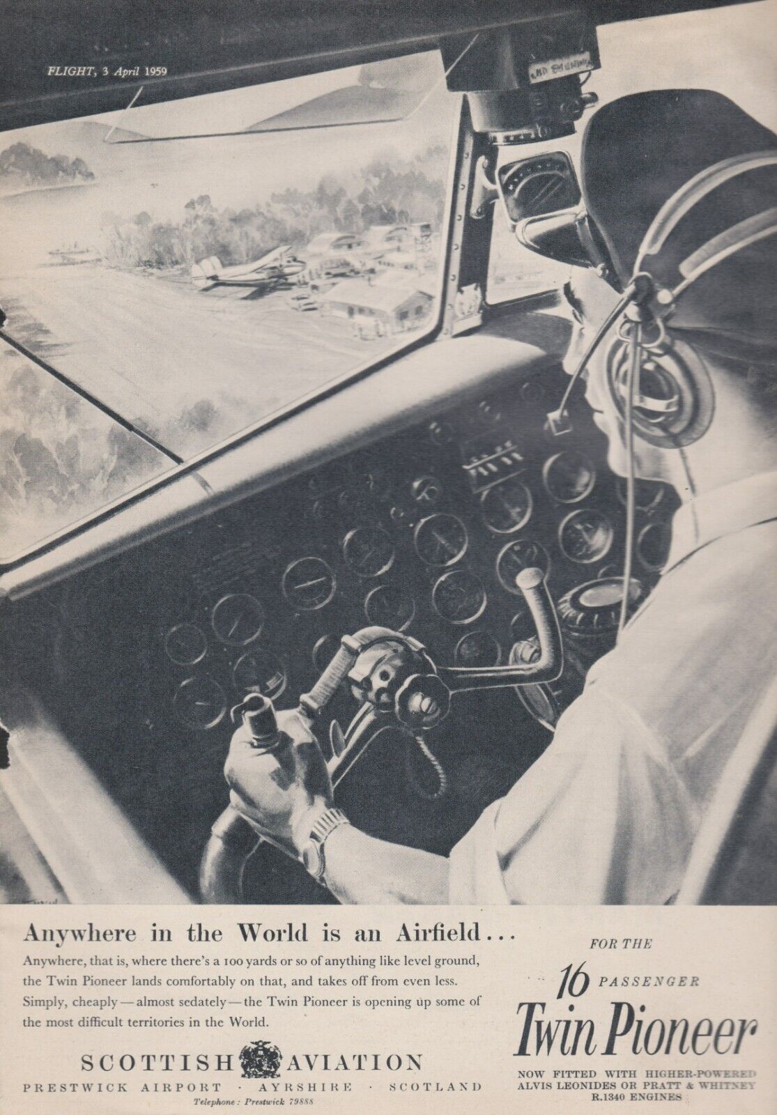 Aviation Magazine Print - Scottish Aviation Twin Pioneer Airliner (1959)