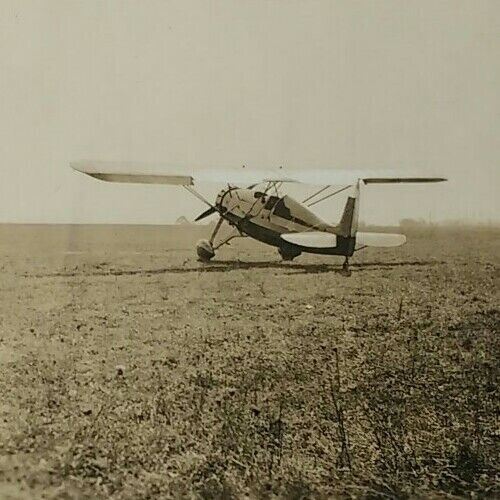 1936 Aircraft Open Cockpit Trainer Vtg Aviation Plane Photo High Wing Monoplane