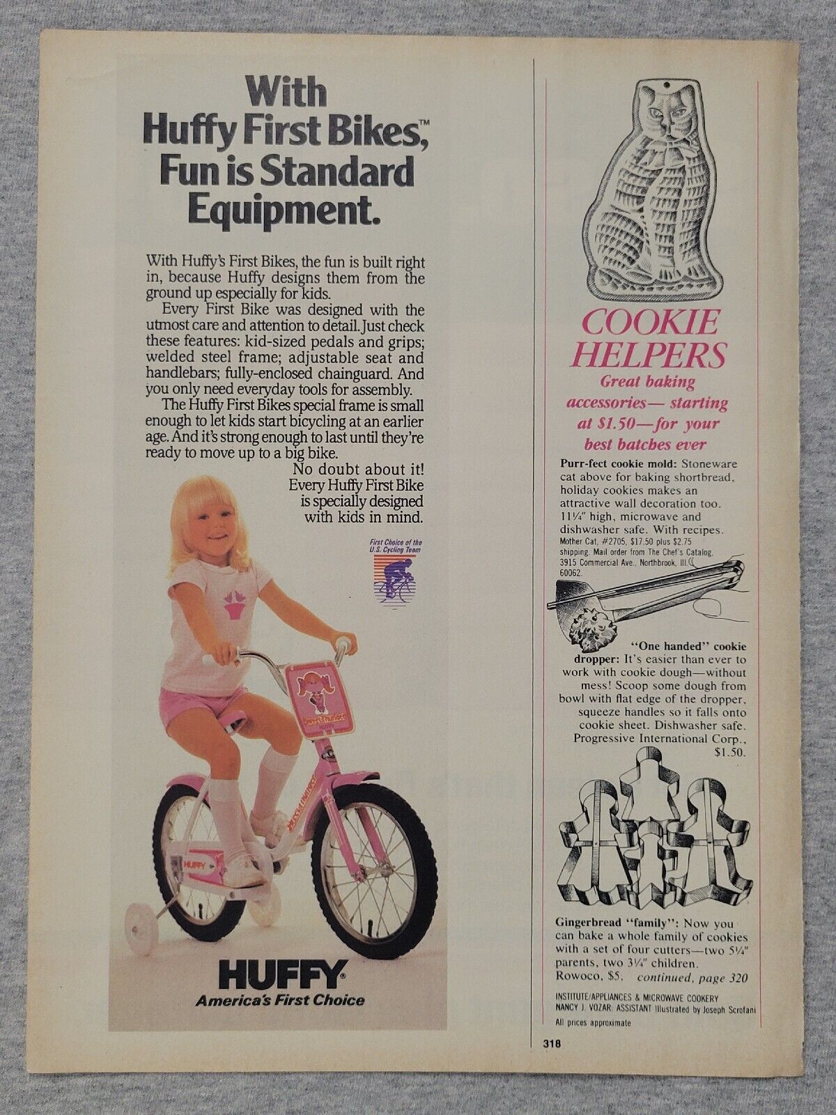 1984 Magazine Advertisement Page Girls Huffy First Bikes Sweet Thunder Print Ad