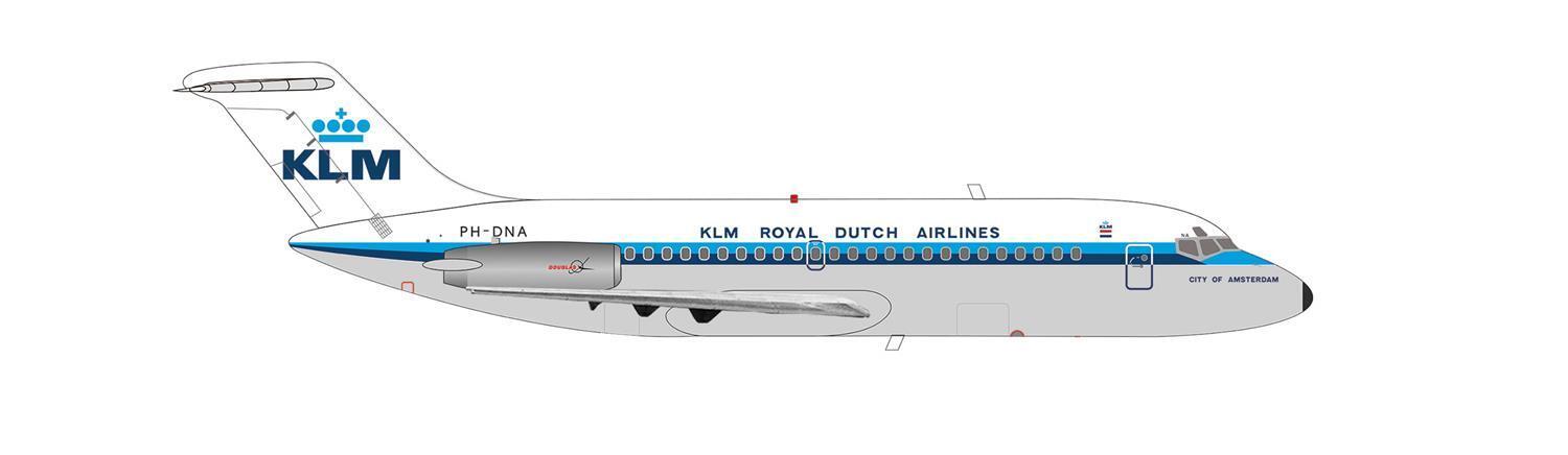 Herpa 572224 Douglas DC-9-15 KLM PH-DNA Amsterdam (1:200)