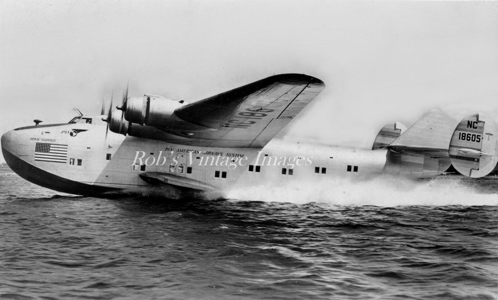  Pan Am Clipper  Boeing 314 18605 Photo Dixie Clipper Airplane Flying Boat 1941 