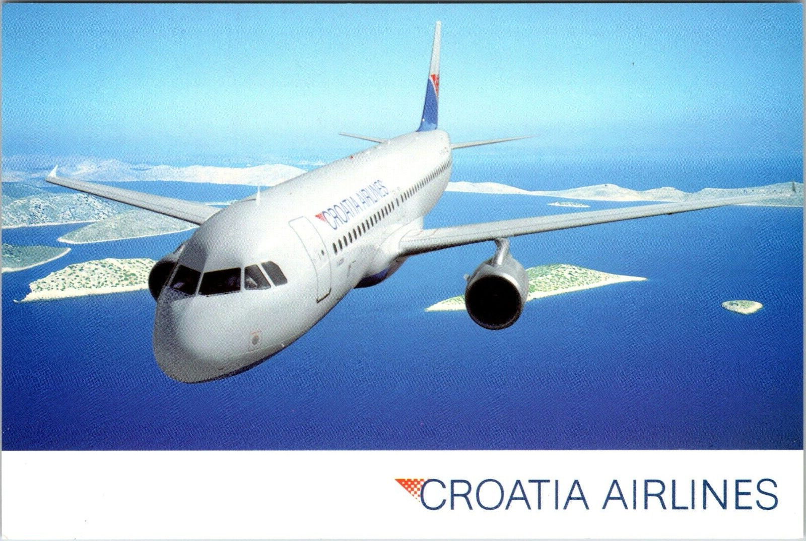 Croatia Airlines Close Up Postcard Vintage Aircraft Aviation