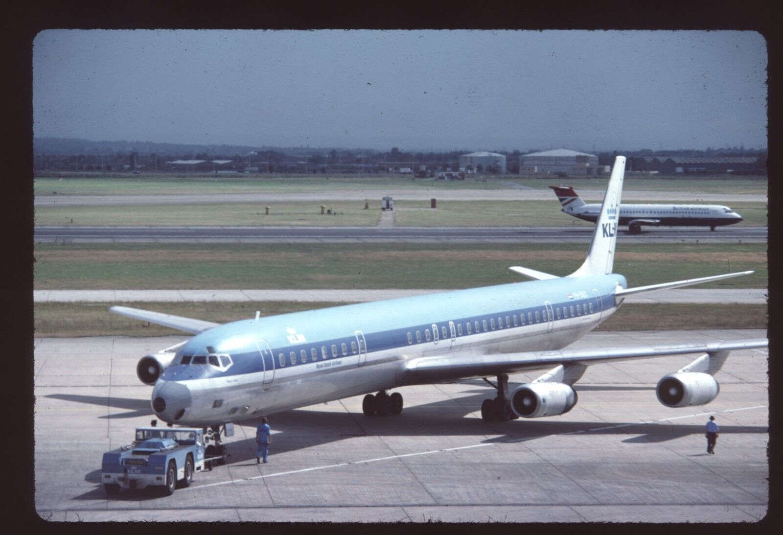 Orig 35mm airline slide KLM DC-8-63 PH-DEC [2091]