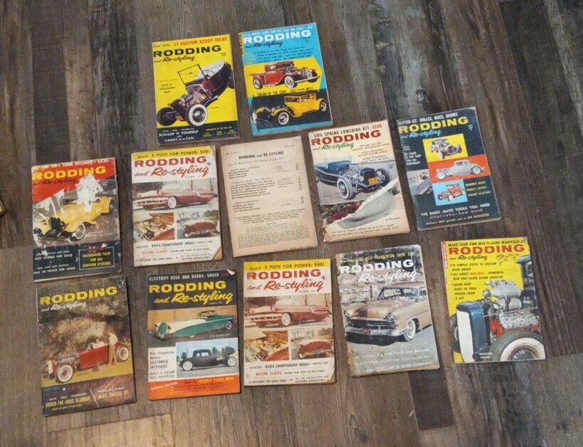 Lot of 12 Rodding and Re-styling Magazine 1957 1958 1959 1960 1961