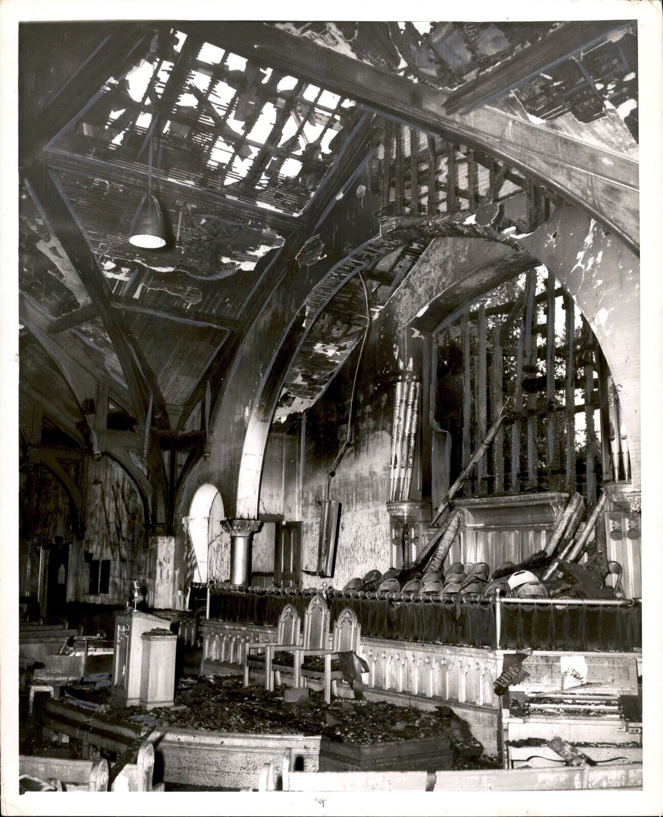 LD276 1952 Orig Strasser Photo PARK CONGREGATIONAL CHURCH DESTROYED ST PAUL FIRE