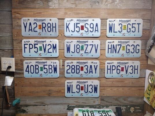 Missouri 2019 Expired Lot of 10 craft condition License Plates Tags YA2 R8H