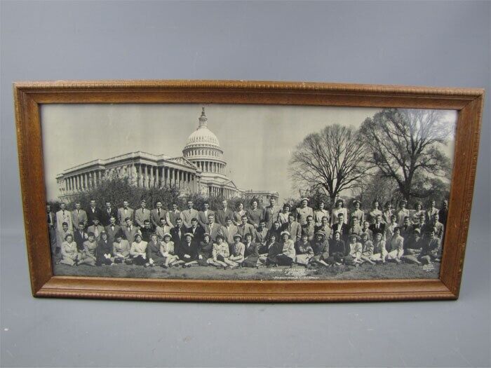 Vintage 1949 Thorton Academy Senior Class US Capitol Building Framed Photo