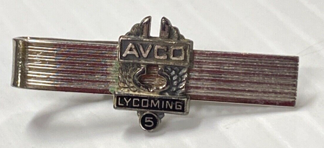 VINTAGE Avco Lycoming Division Stratford Connecticut Sterling Tie Clip