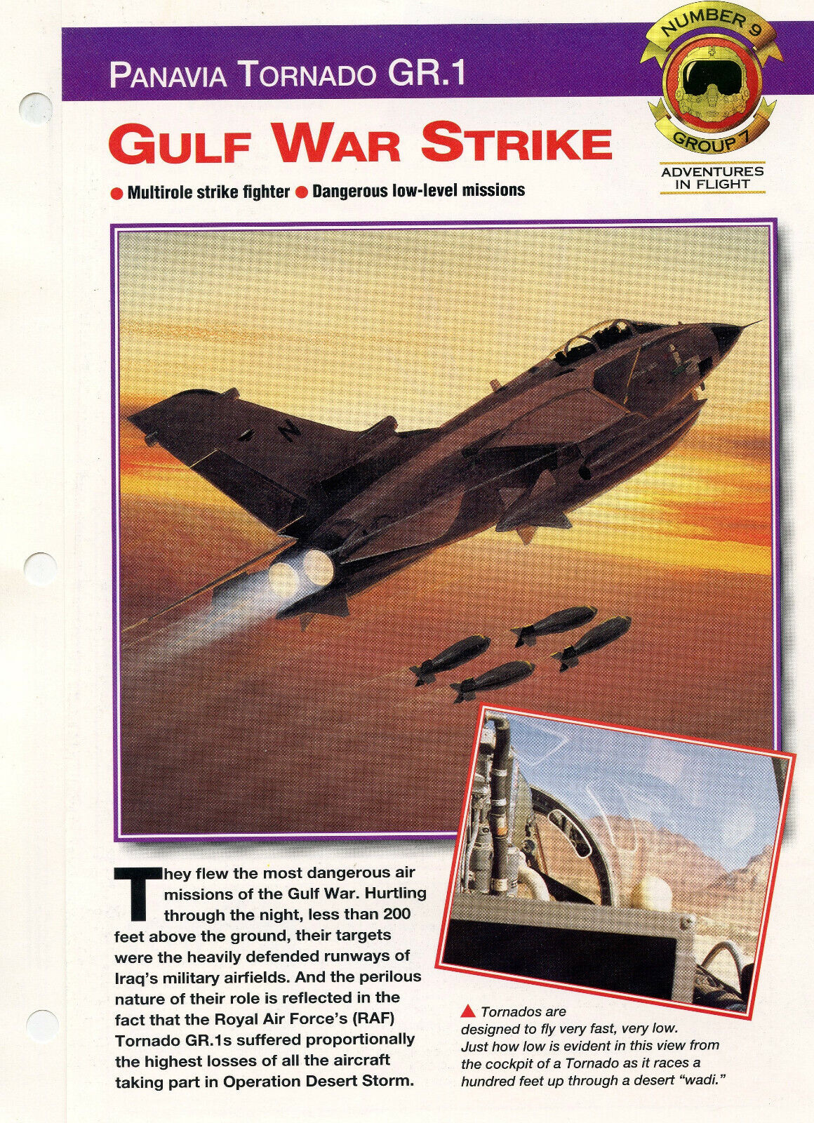Panavia Tornado GR.1.Aircraft Of The World International Masters Publishers 1997