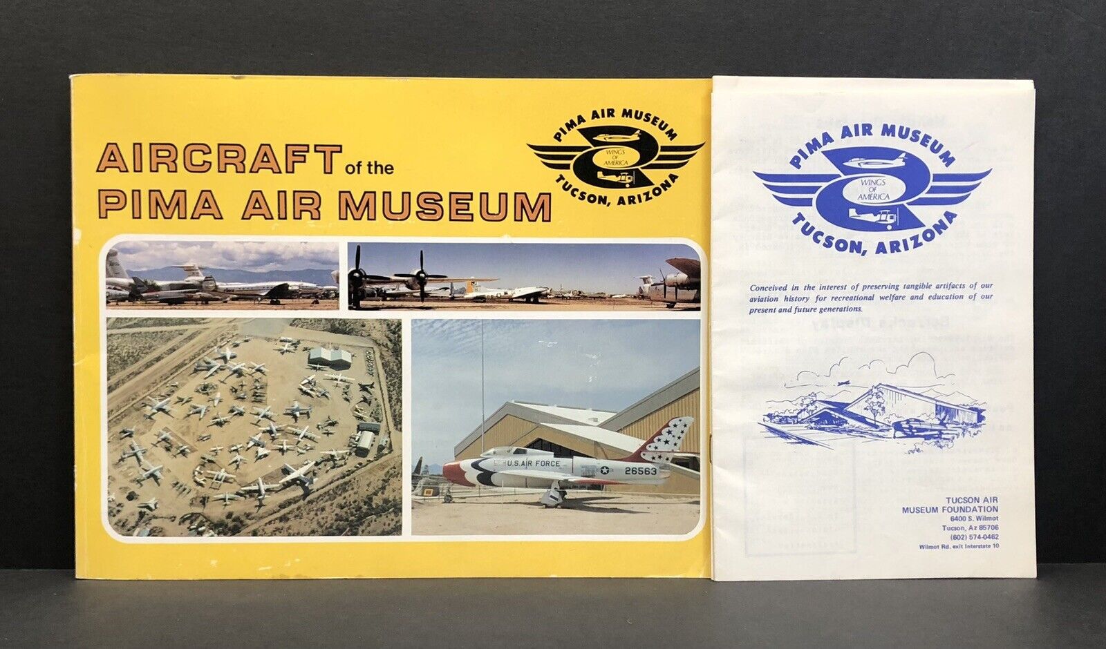 Pima Air Museum Tucson Arizona 1983 Aircraft Program Plus 2 Handouts
