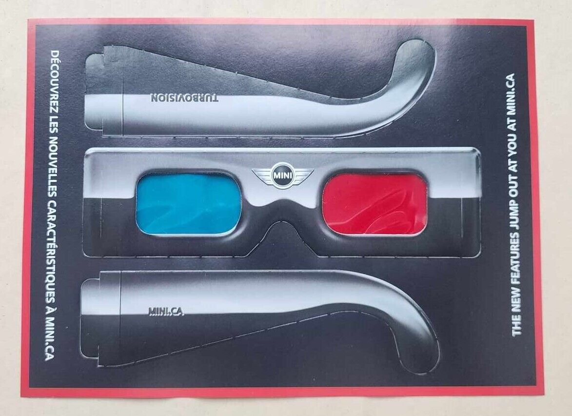 Mini Cooper 3D Glasses - Rare Memorabilia