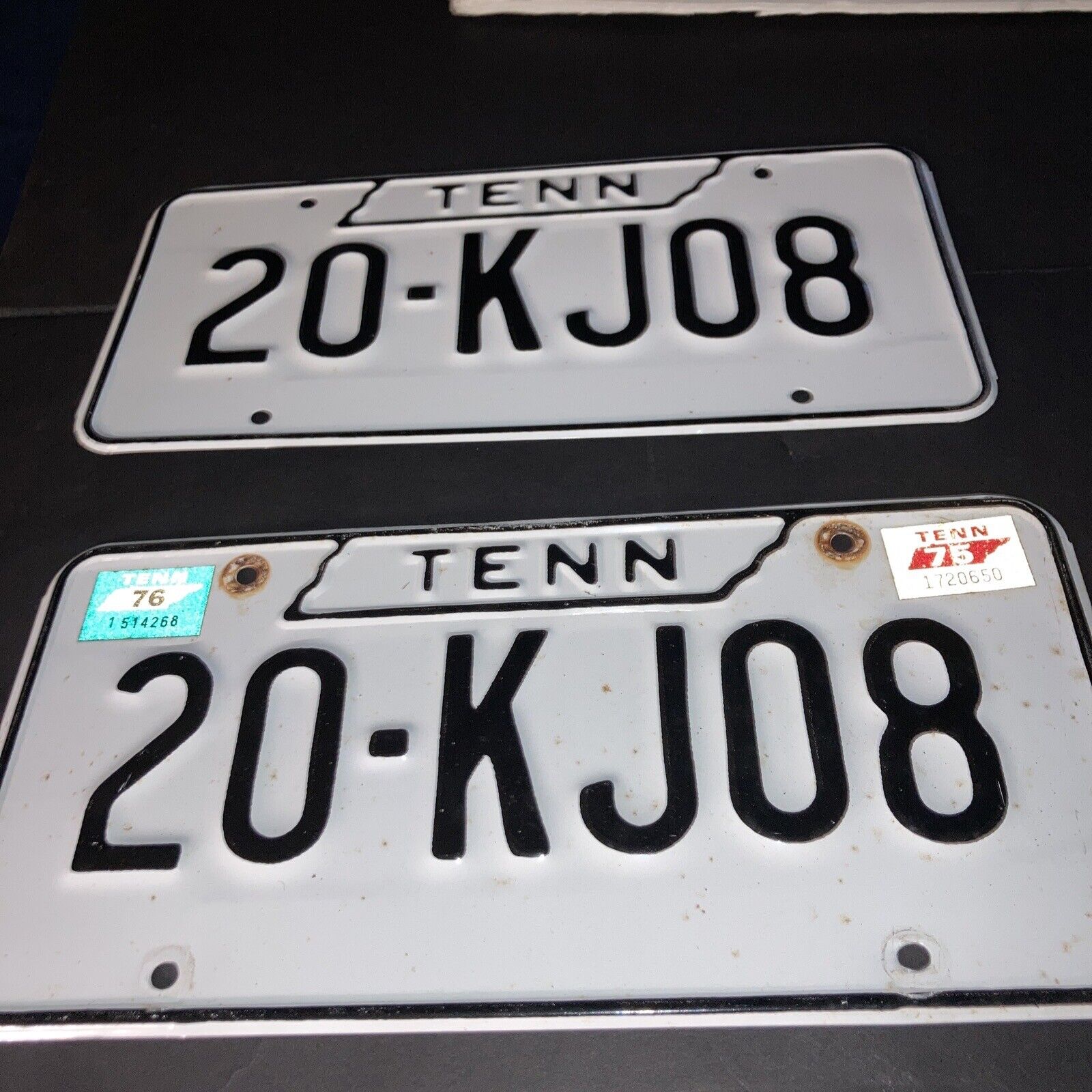 1975 TENNESSEE License Plate Matching Set