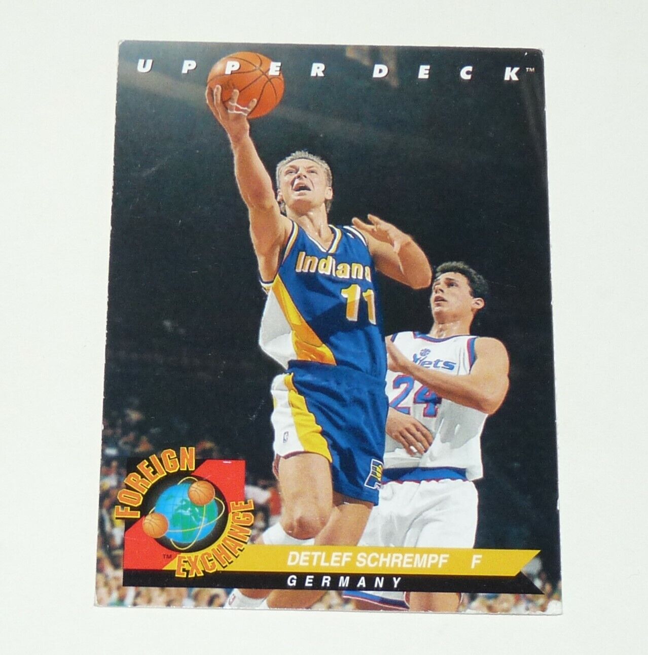 FOREIGN SQUIRMP GERMANY INDIANA PACERS 1992-1993 NBA BASKETBALL UPPER DECK CARD